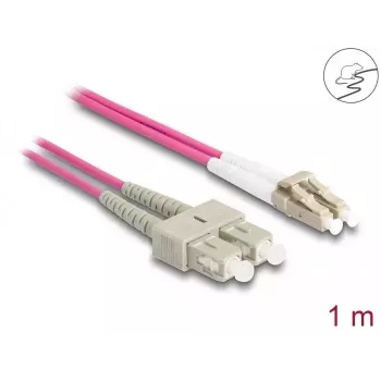 DeLOCK fiiberoptiline kaabel LC Duplex SC Duplex OM4 1 m