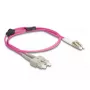 DeLOCK fiiberoptiline kaabel LC Duplex SC Duplex OM4 1 m