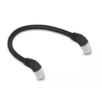 Võrgukaabel DeLOCK RJ45 Cat.6A S/FTP 45° alla 0,25 m must