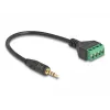 Audio kaabel DeLOCK 66268 0.2m 3.5mm Female Terminal Male Must roheline