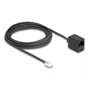 DeLOCK telefonikaabel RJ11 pistik RJ45 pesa külge must 5 m