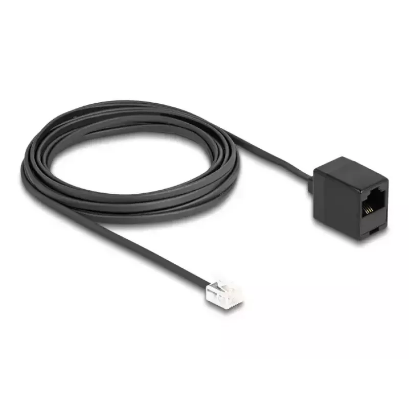 DeLOCK telefonikaabel RJ11 pistik RJ45 pesa külge must 5 m