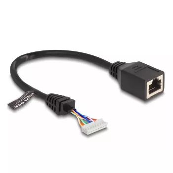 Võrgukaabel DeLOCK 88006 RJ45 emane pistik tihvtpäisele Cat5e 0.23m Must
