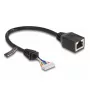 Võrgukaabel DeLOCK 88006 RJ45 emane pistik tihvtpäisele Cat5e 0.23m Must