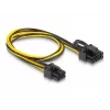DeLOCK 83004 sisemine toitekaabel 0,5 m PCI-E 6-pin kuni 2 × 6+2 pin