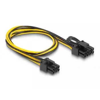 DeLOCK 83004 sisemine toitekaabel 0,5 m PCI-E 6-pin kuni 2 × 6+2 pin