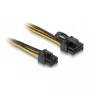 DeLOCK 83004 sisemine toitekaabel 0,5 m PCI-E 6-pin kuni 2 × 6+2 pin