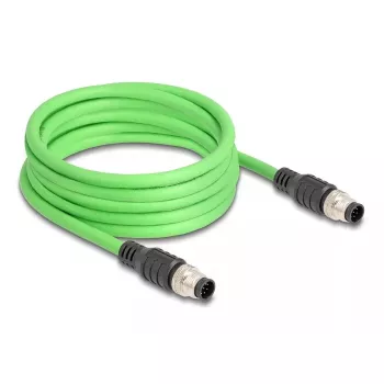 Võrgukaabel DeLOCK M12 kaabel A-kodeeritud 8 pin isane isasele PUR (TPU) 2 m