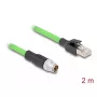 Võrgukaabel DeLOCK M12 kaabel X-kodeeritud 8-tihvtiline isane RJ45 isasele PUR TPU 2m