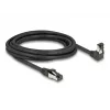 Võrgukaabel DeLOCK RJ45 Cat.8.1 90° allapoole nurga all / sirge 3 m must
