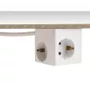 DeLOCK 11502 toitepikendus 1,5 m 3 vahelduvvoolu pistikupesa siseruumidesse valge