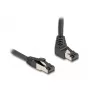 Võrgukaabel DeLOCK RJ45 Cat.8.1 90° allapoole nurga all / sirge 1 m must