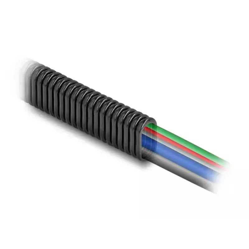 DELOCK plastist painduv ovaalne kaablikaitsekanal 13,6 x 6,3 mm, 5 m, must