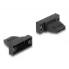 Kaablikaitse DELOCK D‑Sub korpus 9‑kontaktiline lamekaablile, plastik, must, 25×32×14 mm