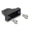 Kaablikaitse DELOCK D‑Sub korpus 9‑kontaktiline lamekaablile, plastik, must, 25×32×14 mm