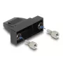 Kaablikaitse DELOCK D‑Sub korpus 9‑kontaktiline lamekaablile, plastik, must, 25×32×14 mm