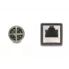 Võrgukaabel DeLOCK M12 kaabel X-kodeeritud 8 kontaktiga isane RJ45 emasele Cat5e 0,5 m must
