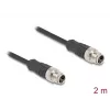 Võrgukaabel DeLOCK M12 Kaabel X-kodeeritud 8 pin isane-isane Cat5e 2 m Must