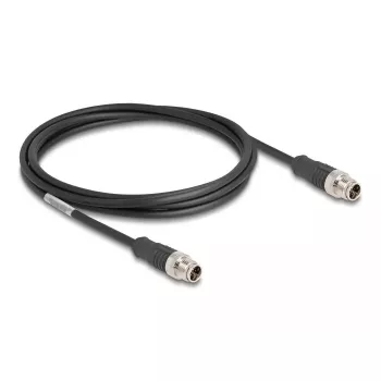 Võrgukaabel DeLOCK M12 Kaabel X-kodeeritud 8 pin isane-isane Cat5e 2 m Must