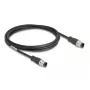 DeLOCK võrgukaabel M12, D-koodiga, 4 kontaktiga, isane-isane, Cat5e, 2 m, must