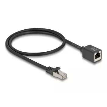 Võrgukaabel DeLOCK 88052 RJ-45 Cat6a 0,5 m Must
