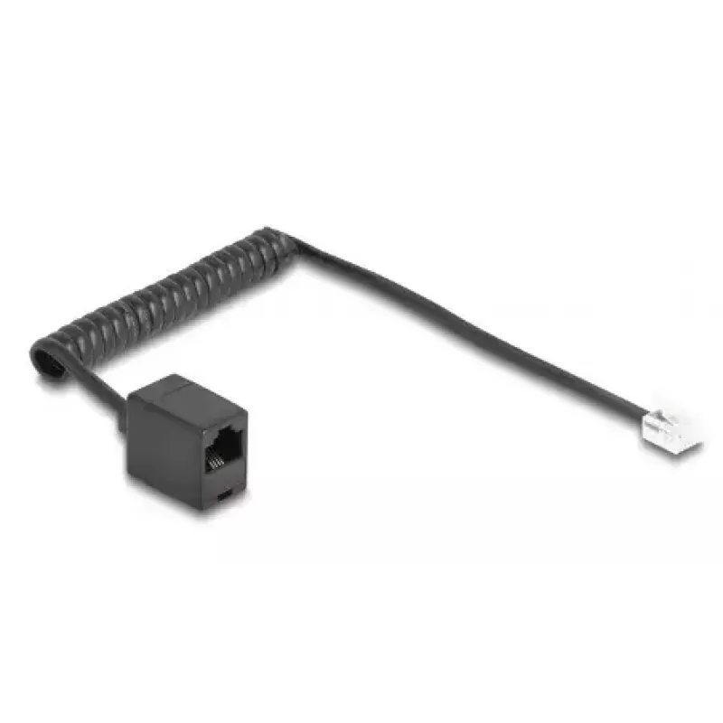 DeLOCK 88720 telefonikaabel 1 m Must RJ-11 RJ-45