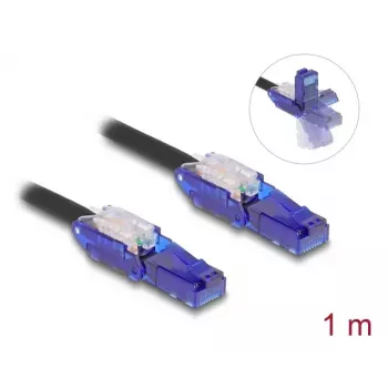 Võrgukaabel DeLOCK 80926 RJ-45 Cat6 1m Must Violetne