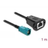 Koaksiaalkaabel DELOCK 90699 HSD Z kuni RJ-45 pistikutega, 1 m, must/sinine