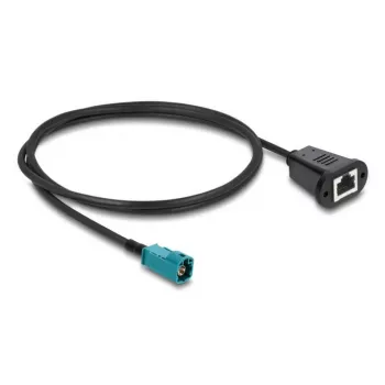 Koaksiaalkaabel DELOCK 90699 HSD Z kuni RJ-45 pistikutega, 1 m, must/sinine