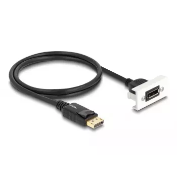 DeLOCK Easy 45 DisplayPort 8K 30 Hz moodul ühendusjuhtmega 22.5 x 45 mm