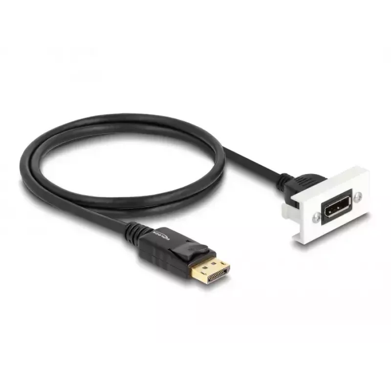 DeLOCK Easy 45 DisplayPort 8K 30 Hz moodul ühendusjuhtmega 22.5 x 45 mm