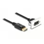 DeLOCK Easy 45 DisplayPort 8K 30 Hz moodul ühendusjuhtmega 22.5 x 45 mm