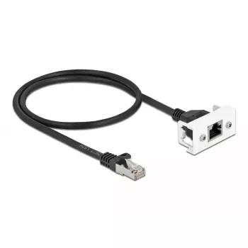 Võrgukaabel DeLOCK Easy 45 Moodul RJ45 S/FTP Cat.6A 0,5 m Must