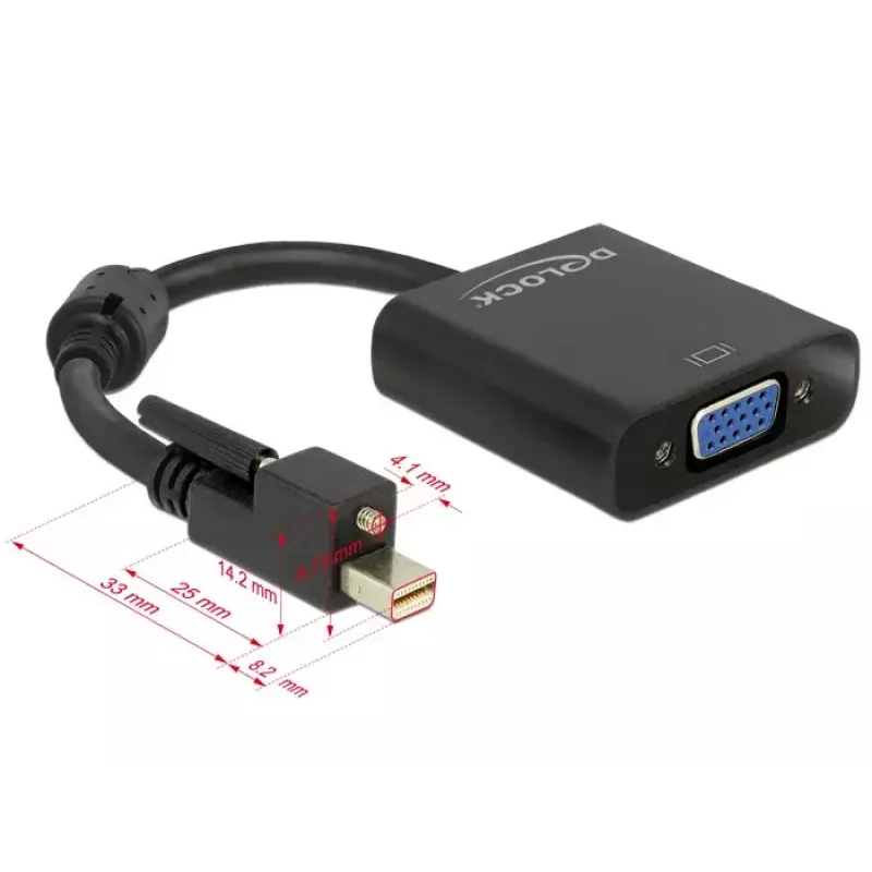 Video kaabli adapter DeLOCK 62641 Mini DisplayPort VGA-le 0,25 m