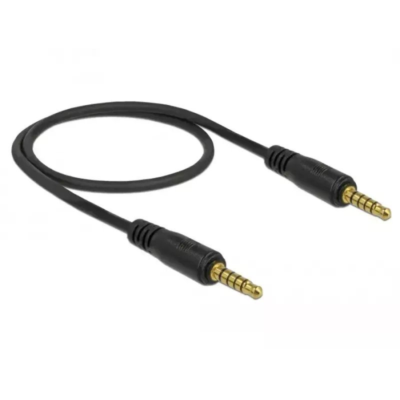 DeLOCK 85695 helikaabel 0,5 m 3,5 mm must