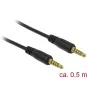 DeLOCK 85695 helikaabel 0,5 m 3,5 mm must
