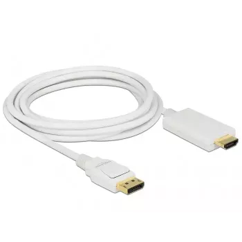 Video-kaabliadapter DeLOCK 83819 3 m DisplayPort HDMI valge