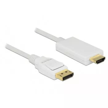 Video-kaabliadapter DeLOCK 83819 3 m DisplayPort HDMI valge