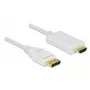 Video-kaabliadapter DeLOCK 83819 3 m DisplayPort HDMI valge