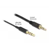 Audio pikenduskaabel DeLOCK 66074 3,5 mm 4 pin isane pistik emasele Ultra õhuke 0,5 m must