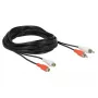 Audio kaabel DeLOCK 85807 5m 2 x RCA Must Punane Valge