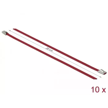 Kaabliside DeLOCK 18777 terasest punane 200 mm 10 tk