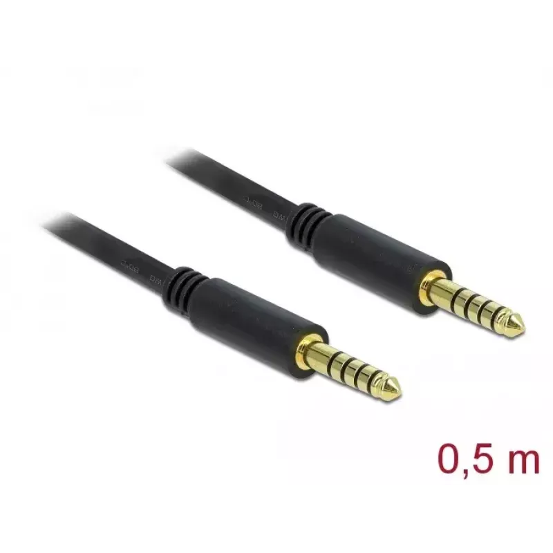 Audio kaabel DeLOCK 85790 0.5m 4.4mm Must