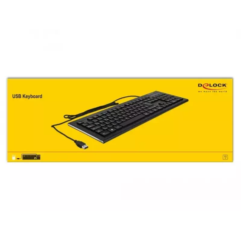 Klaviatuur DeLOCK 12672 Office USB QWERTZ Saksa Must