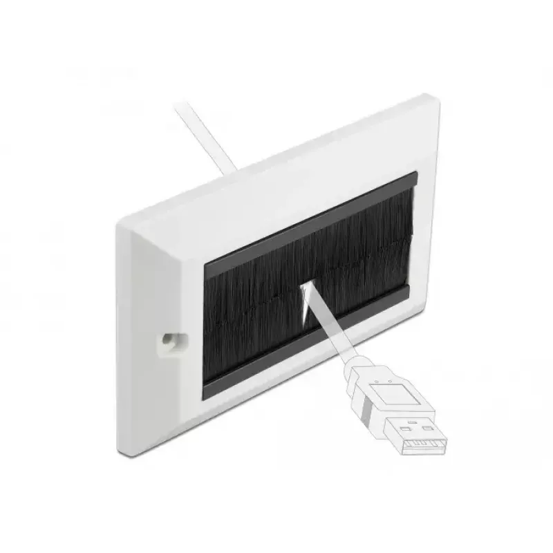 Seinaplaat DeLOCK 66492 valge