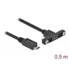 DeLOCK kaabel USB 2.0 Micro-B-pesa paneelikinnitusega USB 2.0 Micro-B isasele 0,5 m