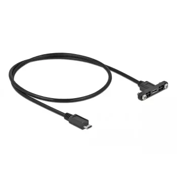 DeLOCK kaabel USB 2.0 Micro-B-pesa paneelikinnitusega USB 2.0 Micro-B isasele 0,5 m