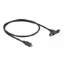 DeLOCK kaabel USB 2.0 Micro-B-pesa paneelikinnitusega USB 2.0 Micro-B isasele 0,5 m