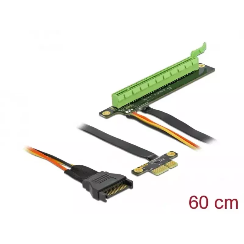Riserkaart DeLOCK PCI Express x1 to x16 painduva kaabliga 80 cm