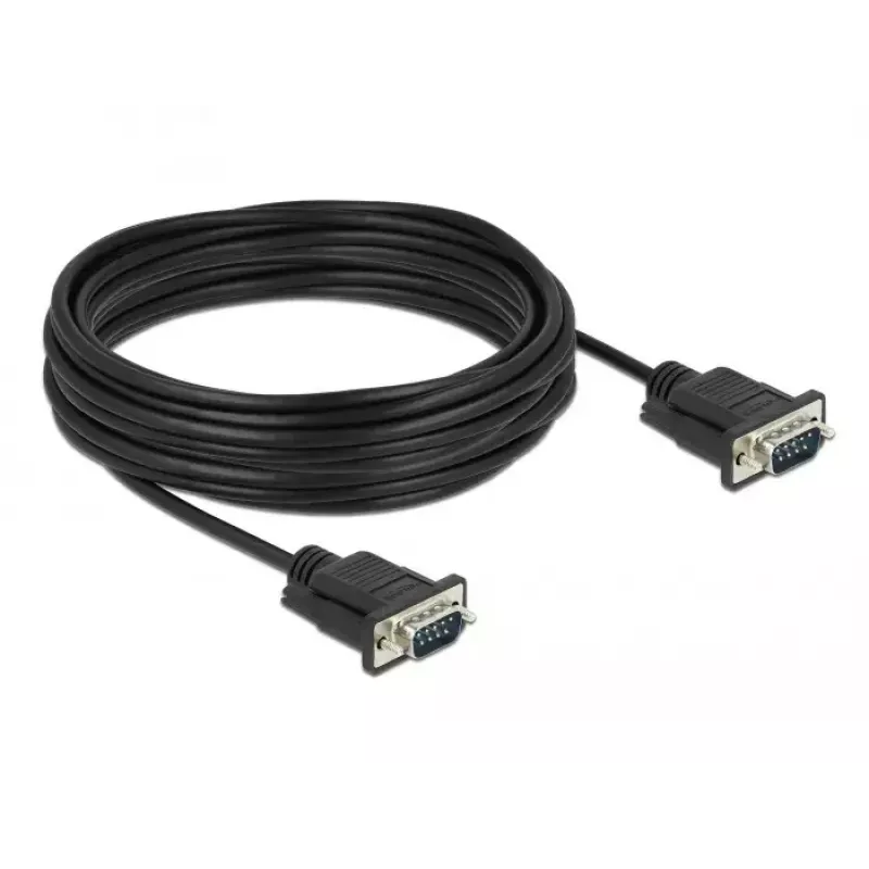 Jadakaabel DeLOCK 86577 Must 10 m RS-232 Sub-D9